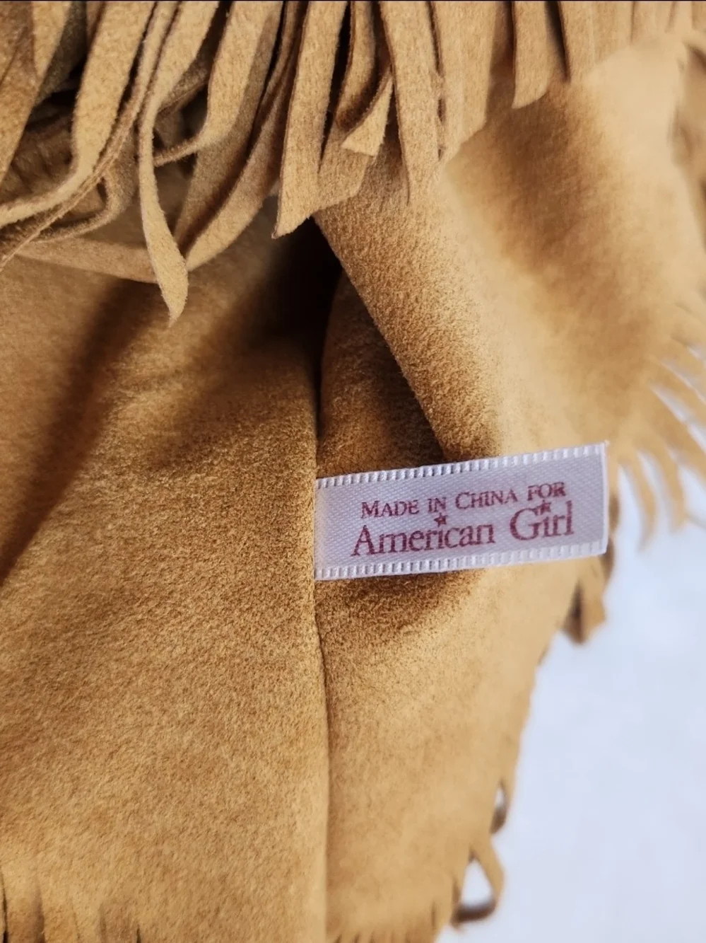 American Girl 18” Doll Kaya Meet Dress, Cradleboard, Beads, Bags Deerskin 2008